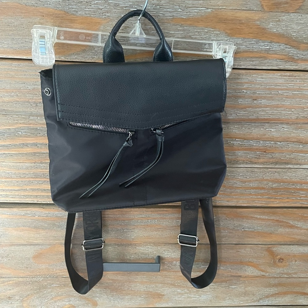 Black backpack purse